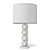 Elegant Whealon Frosted Glass Table Lamp 3D model small image 3