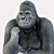 Gorilla King Figurine: Detailed 3D Model 3D model small image 2