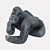 Gorilla King Figurine: Detailed 3D Model 3D model small image 3