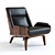 West Elm Paulo Bent Ply Leather Chair: High-Detailed 3D Model 3D model small image 1