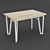 Versatile Solid Wood Table 3D model small image 1