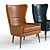 West Elm Erik Wing Chair: Luxurious 3D Model 3D model small image 3