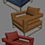 Bevin Velvet Accent Chair: Elegant and Luxurious 3D model small image 3