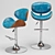 Adjustable Swivel Bar Stool 3D model small image 1