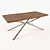 Rustic Slab Table with Metal Legs 3D model small image 1