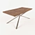 Rustic Slab Table with Metal Legs 3D model small image 2