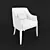 Luxurious Mahogany Semi-Seat by Fratelli Barri MESTRE 3D model small image 2