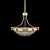 Deco-Inspired Brass Pendant Light 3D model small image 1