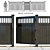 Sleek Black Fence with Gate (translated from Russian) 3D model small image 1