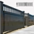Sleek Black Fence with Gate (translated from Russian) 3D model small image 2