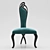 Elegant Evita Dining Chair 3D model small image 3