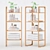 Bamboo Bathroom Shelving for Modern Organization 3D model small image 1