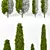 Vibrant Mediterranean Cypress Shrub 3D model small image 3