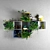 Multi-Purpose Wall Organizer with Plants 3D model small image 1