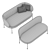 Elegant Soave Sofa 3D model small image 3