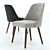 West Elm Mid-Century Walnut Dining Chair 3D model small image 3