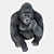 Gorilla Figurine: Detailed 3D Model 3D model small image 3