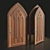Elegant Gothic Door Design 3D model small image 2