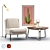 Stylish Lounge Set: Blink Chair, QT Coffee Table, Emery Floor Lamp 3D model small image 1