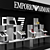 Sleek Emporio Armani Display 3D model small image 3