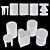 Elegant Kelly Wearstler Stools: Elevated Style for Sophisticated Spaces 3D model small image 3