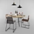 Sleek & Stylish Dining Set 3D model small image 1