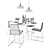 Sleek & Stylish Dining Set 3D model small image 2