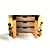 Golden Vintage Chest of Drawers 3D model small image 3