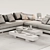 Elegant Minotti Alexander Sofa Set 3D model small image 3