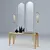 Elegant Art Deco Console Set 3D model small image 1