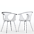 Sleek Stackable Chair with Armrests 3D model small image 3