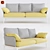 Reva Fabric Sofa: Stylish and Comfortable 3D model small image 1