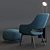 Cozy Upholstered Armchair: Babila 2759 3D model small image 2