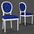 Elegant French Style Dining Chair 3D model small image 1