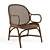 Wicker Low Back Armchair 3D model small image 1