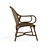 Wicker Low Back Armchair 3D model small image 2