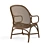 Wicker Low Back Armchair 3D model small image 3