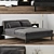 Modern Meridiani Cliff Bed: Stylish and Comfortable 3D model small image 2