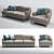 Luxury Leather Alexander Sofa-Armchair 3D model small image 1