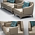 Luxury Leather Alexander Sofa-Armchair 3D model small image 2