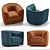 Luxury Fendi Casa Conrad Chair 3D model small image 1