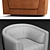 Luxury Fendi Casa Conrad Chair 3D model small image 3