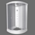 Elegant Clear Canopy Shower 3D model small image 1