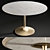 Nero White Marble Dining Table - Elegant and Versatile 3D model small image 1