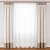 Copper Curtain with Elegant Rod 3D model small image 1
