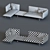 Tribu Senja 8 Piece Sofa Set 3D model small image 2