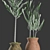 Olive Plants with Clay Pot 3D model small image 2