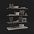 Bambury Large Bookcase: Sleek and Stylish Storage 3D model small image 1