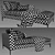 Elegant Picasso Chaise Lounge 3D model small image 2