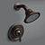 Oil Rubbed Bronze Brantford Shower Faucet 3D model small image 1